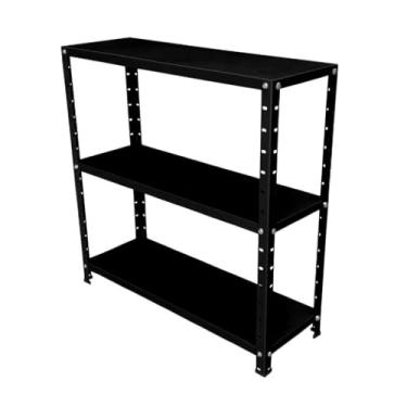 Imagem de Estante Multiuso 3 Prateleiras de Aço – Alta Resistência e Design Moderno(Preto)