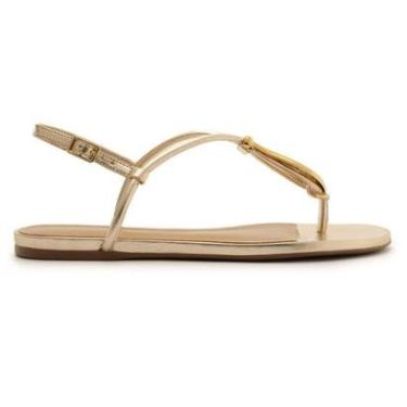Imagem de Sandália Metalizada Tira Dedo Elegante Lançamento Arezzo-Feminino
