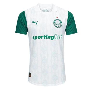 Imagem de CAMISA PUMA PALMEIRAS II 2025 MASCULINO - JOGADOR - BCO/VDE P-Masculino