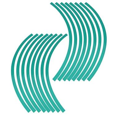 Imagem de Generic Adesivo Refletivo de Fita Decalque de Riscas para Roda de Motocicleta de Carro, Elegante Faixa de Aro de Roda Resistente a UV para Exterior Fresco, 16 Listras para Decoração Durável para