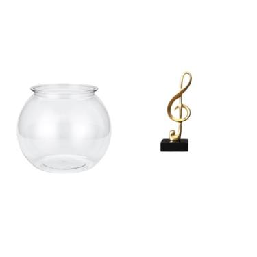 Imagem de Whtkoph Ornamento Transparente para Aquário Musical, Peça Central em Resina Transparente, Vaso Criativo para Quarto, Sala de Estar, Mesa, Decoração.