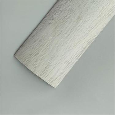 Imagem de Tiras de cobertura de piso autoadesivas de 1 m, tira de transição de piso, barras de limite, tiras de união de piso de perfil de transição, tira divisória de porta (grão de madeira branca, 40 mm/1,57