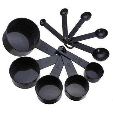 Imagem de Conjunto de Colheres Medição Plástico 2Conjunto 10pcs ABS Grau Alimentar para Cozinha com Marcas Fáceis Ler Ferramenta Prática e Conveniente