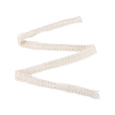 Imagem de Fita de renda fio de algodão 20 jardas, retrô, requintado, toque macio, acessórios decorativos para roupas, toalha de mesa, decorações, artesanato faça você mesmo (Bege)