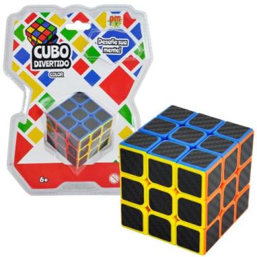 Imagem de Cubo Mágico Colorido 3x3 Brinquedo Original Jogo Raciocínio - DM, Pret