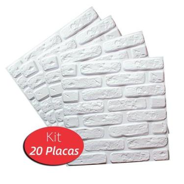 Imagem de 20 Placas Decorativas 3d Revestimentos Parede 0,5 Tijolinho - LuJP Dec