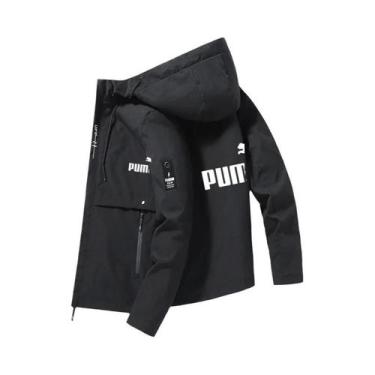 Imagem de Jaqueta Masculina Corta-Vento Com Capuz Para Outono/Inverno, Casual, L