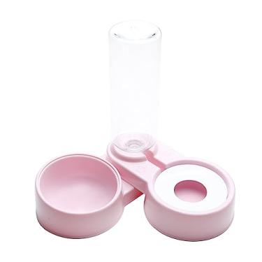 Imagem de Tigelas duplas para animais de estimação Ainoli 2 em 1 para cães e gatos Conjunto de tigelas de água e comida Dispensador de água automático removível sem derramamento Alimentador