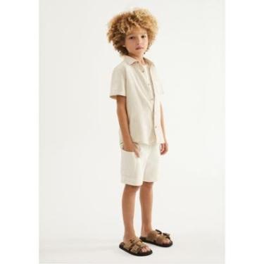 Imagem de Bermuda Infantil Menino Cargo Com Linho-Masculino