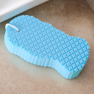 Imagem de Esponja de banho | Esponja de banho esfoliante | Ferramenta de esfregar macia reutilizável limpador de costas para adultos, mulheres grávidas, crianças, rotina de banheiro