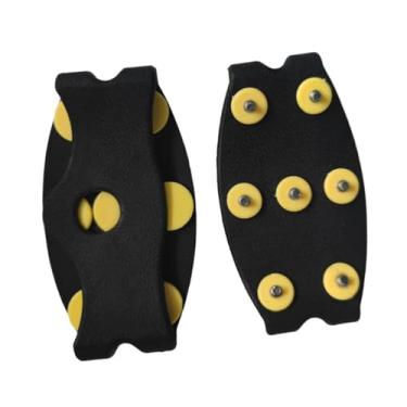 Imagem de Pegciuho Crampons, Solas para Calçados, Espigões, Tração, TPE Macio, Portáteis, Adequados para Caminhadas, Trilhas, Pesca No Gelo, Esportes de Inverno, Camping, Unhas Pretas