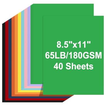 Imagem de Cartolina 21 x 28 cm, 40 folhas multicoloridas