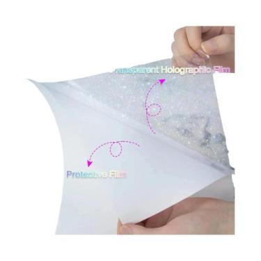 Imagem de Papel Adesivo Holográfico Transparente À Prova d'Água A4 20 Folhas 11,