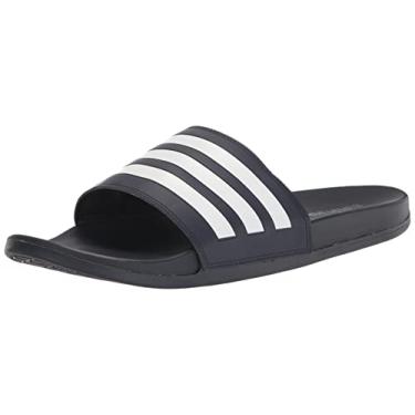 Imagem de adidas Tênis adulto unissex Adilette Comfort Slide, Legend Ink/Branco/Legend Ink, 19 Women/18 Men