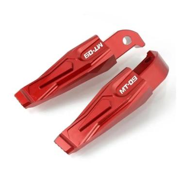 Imagem de Anti-derrapante Pés dobráveis ​​rearset para MT-03 2013-2020 MT07 MT09 TMAX 530 2013-2018 NMAX 155 2015-2018 XP 500 560(Red MT-09)