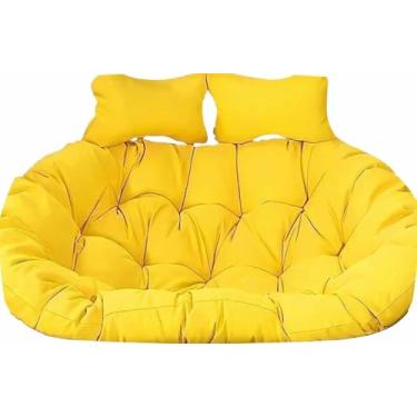 Imagem de Almofada de substituição impermeável para cadeira suspensa dupla em formato de ovo, 150 x 110 cm (59 x 43 polegadas), almofada para rede de 2 lugares (150 x 110 cm/59 x 43 polegadas)