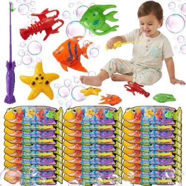 Imagem de Kit 30 Pega Peixe Brinquedo De Pescaria Completo Colorido Para Festa I