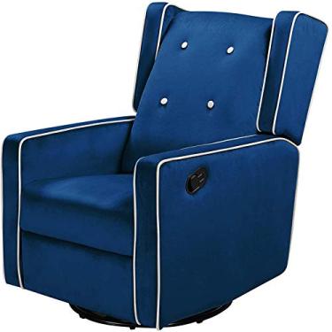 Imagem de U5GAAALPPQ9 Cadeira reclinável de tecido manual, cadeira de sofá individual para sala de estar com apoio de braço e assento traseiro para home theater, cadeira de leitura