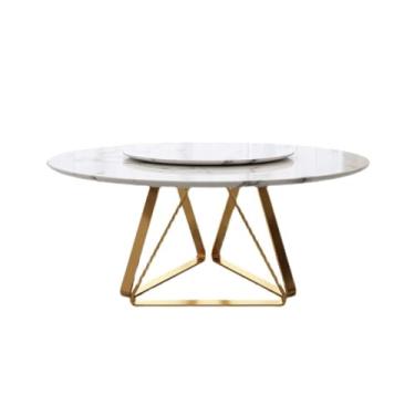 Imagem de Mesa de jantar de mármore nórdico mesa de jantar moderna simples mesa de jantar mesa de jantar redonda com toca-discos mesa de jantar moderna mesa de cozinha