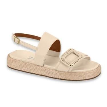 Imagem de Sandalia Papete Flat Feminina Vizzano Palha Novidade Lançamento Ref: 6506.129-Feminino