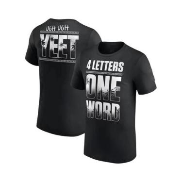 Imagem de Camiseta masculina preta Jey Uso quatro letras, uma palavra - NONE, 1,