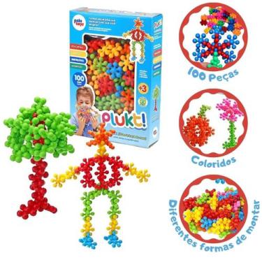Imagem de Brinquedo Montar Plukt Estrelas Educativo Criativo 100 Peças