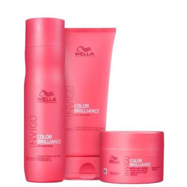 Imagem de Kit Invigo Brilliance Shampoo, Condicionador e Máscara - Wella Profess