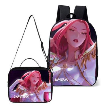 Imagem de Mochila Simples Com Lancheira Termica Kit Infantil Escolar Estampa Kpo