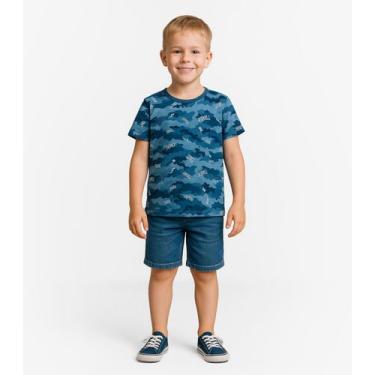 Imagem de Camiseta Infantil Masculina Infinita Cor Marrom, 4, Marrom