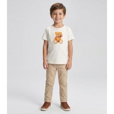 Imagem de Camiseta Infantil Masculina Trick Nick Bege, 4, Bege