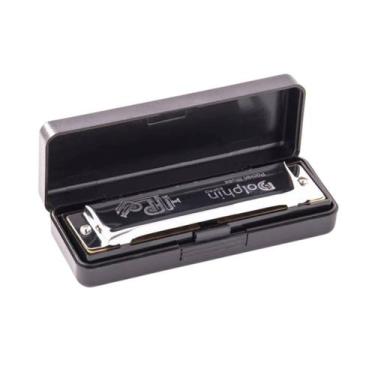 Imagem de Gaita de Boca Profissional Pocket Blues Do (C) Dolphin 20 Vozes