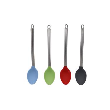 Imagem de Colher Funda Silicone 34cm Cabo Inox 1 Unidade Sortido Casual Home