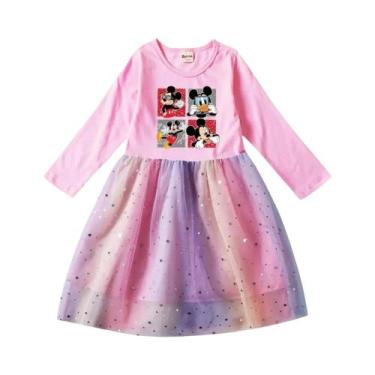Imagem de Vestido De Princesa Tutu De Manga Longa Para Meninas Pequenas Com Rend