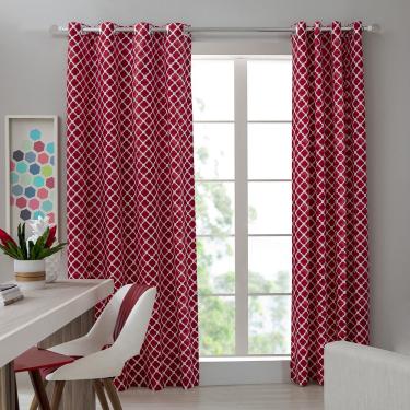 Imagem de Cortina Estampada Com 16 Ilhós 220x240cm Georgia Casa D'oro Sultan