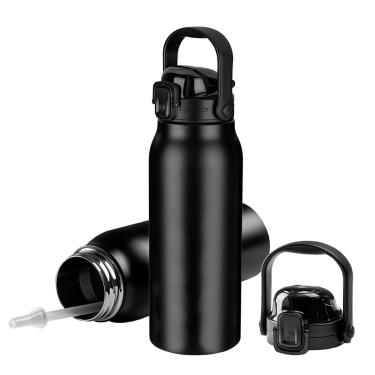 Imagem de Garrafa Térmica 1,5 L Aço Inoxidável Parede Dupla C/ Alça E Canudo-Unissex