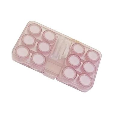 Imagem de Estojo Transparente 6 Em 1 Para Lentes De Contato Com Pinça, Caixa Por