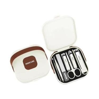 Imagem de Kit De Manicure Com 7 Peças, Cortador De Unhas, Empurrador De Cutícula