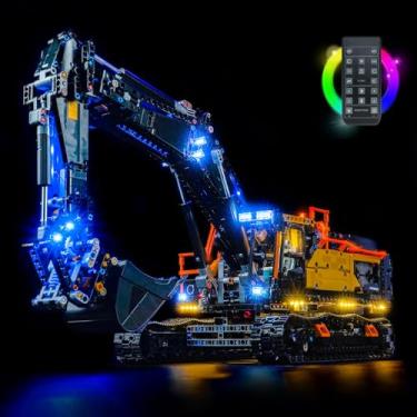 Imagem de Hilighting Upgraded Led Light Kit Compatible with Lego Volvo EC500 Hybrid Excavator Building Set, RC Version Compatible with Lego 42215 (Model Not Included)
