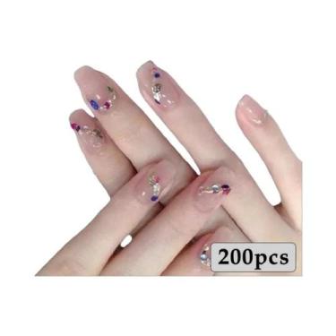 Imagem de Mini Strass Para Unhas 300/100 Peças, Cristais Acrílicos Com Base Plan