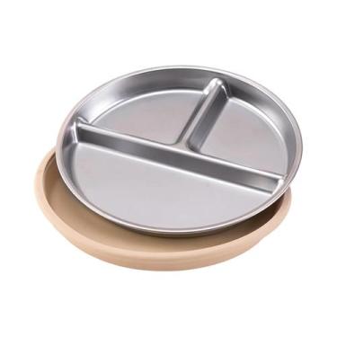 Imagem de Prato De Aço Inoxidável Para Crianças Com Sucção Destacável, Tigela De