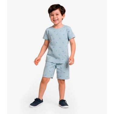 Imagem de Pijama Infantil Menino Estampado Select Azul, 4, Azul