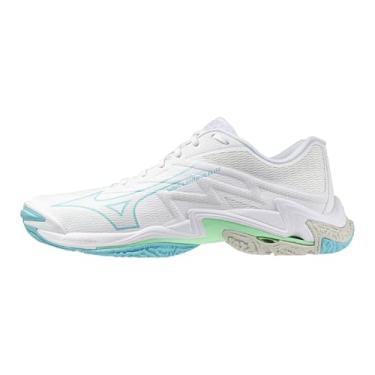 Imagem de Mizuno Tênis masculino Elite Wave Lightning Elite, Branco X Saxofone X Verde, 23.0 cm 2E