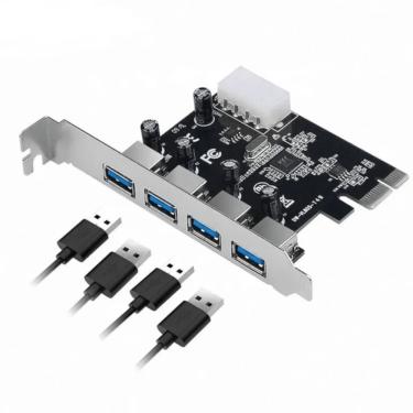 Imagem de Placa Pci-e com 4 Portas USB 3.0 até 5Gbps PC Desktop Knup PC-05