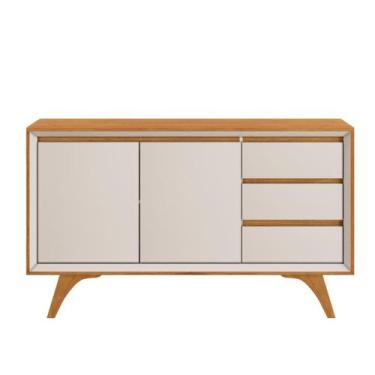 Imagem de Buffet Vertex 2 Portas 3 Gavetas Naturalle Off White - Mavaular