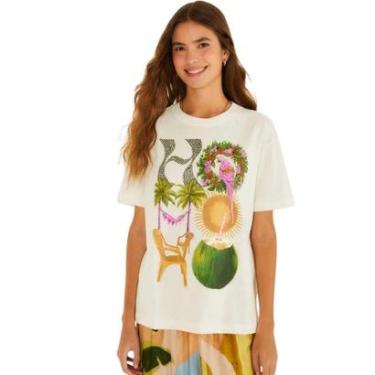 Imagem de Tshirt Média Farm Rio Hohoho Off-Feminino