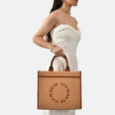 Imagem de Bolsa Tote Palha Grande Via Marte-Feminino
