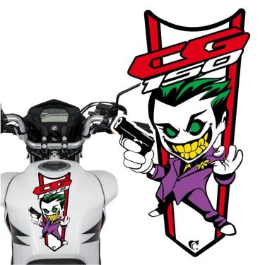 Imagem de Adesivo Faixa Gravata Sem Resina Moto Cg 150/160 Coringa Vermelho Cor Cg 150