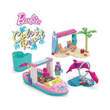 Imagem de Barbie Blocos de Montar Exploração de Golfinhos Color Reveal Mega Cons
