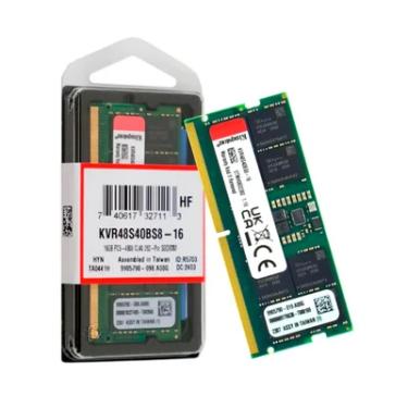 Imagem de Memória Kingston Sodimm, 16GB DDR5, 4800mhz, Cl40, Para Notebook - Kvr48s40bs8-16