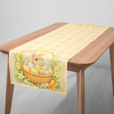 Imagem de kit 2 Caminho Trilho De Mesa Feliz Páscoa Diversas Estampas 1,40 X 0,4